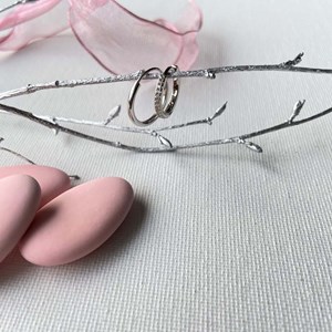 Petites créoles carola argent 925 rhodié - pavage zirconium