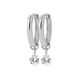 Petites créoles argent zircon deva