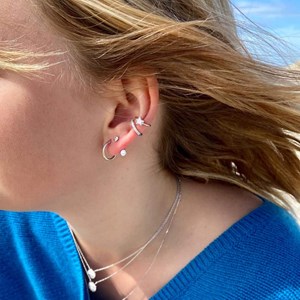 Créoles fines argent 14 mm maéva