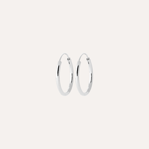 Créoles fines argent 16 et 20 mm maéva