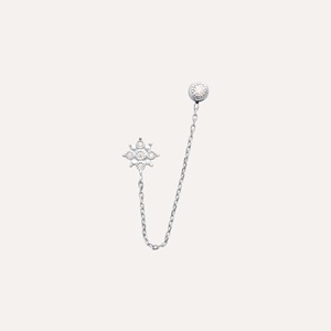 Boucle d'oreille double argent esther, à l'unité