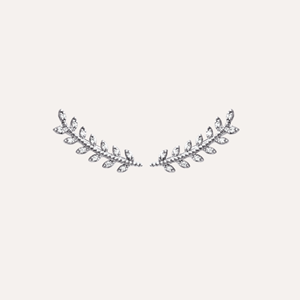 Boucles grimpeuses jeanne argent 925 rhodié - laurier