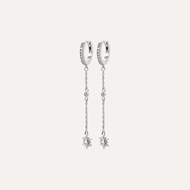 Créoles ophélie pendantes solaires zirconium argent 925