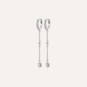Créoles ophélie pendantes solaires zirconium argent 925