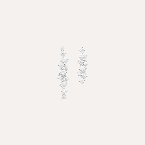 Boucles uma pendantes asymétriques zirconium argent 925