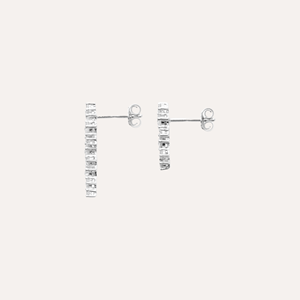 Boucles uma pendantes asymétriques zirconium argent 925