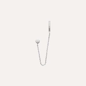 Double boucle erika argent 925 rhodié - puce & créole, à l'unité