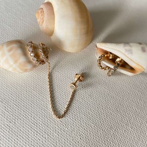 Double boucle erika plaqué or 18 carats - puce & créole, à l'unité