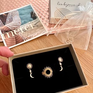 Créoles ernestine plaqué or 18 carats - triple rangée pavée
