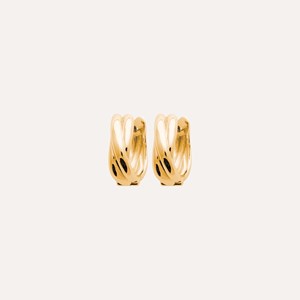 Créoles laetitia plaqué or 18 carats - triple anneaux