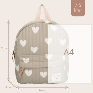 Sac à dos enfant wonderful worlds cœurs vert (31 cm)
