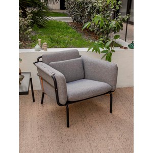 Jakob, le fauteuil en tissu gris n°1206