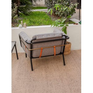 Jakob, le fauteuil en tissu gris n°1206