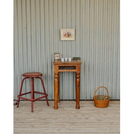 Table d'appoint en bois et céramique n°901