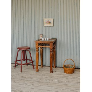 Table d'appoint en bois et céramique n°901