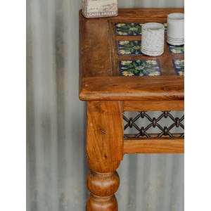 Table d'appoint en bois et céramique n°901