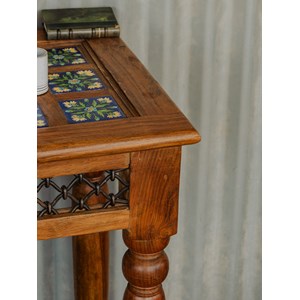 Table d'appoint en bois et céramique n°901
