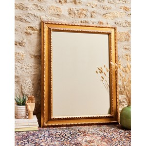 Grand miroir en bois patiné n°1050