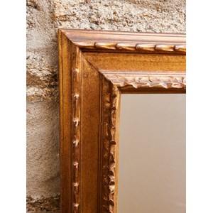 Grand miroir en bois patiné n°1050