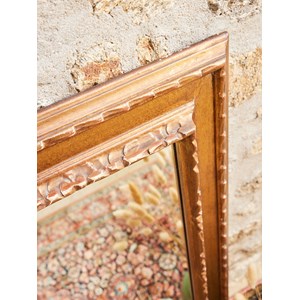 Grand miroir en bois patiné n°1050