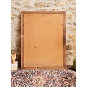 Grand miroir en bois patiné n°1050