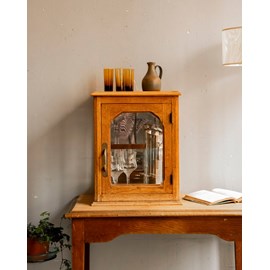 Armoire vitrine en bois clair  n°410
