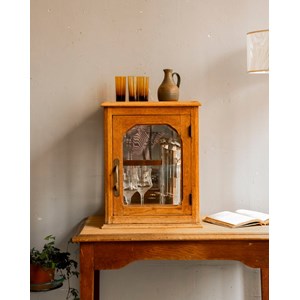 Armoire vitrine en bois clair  n°410