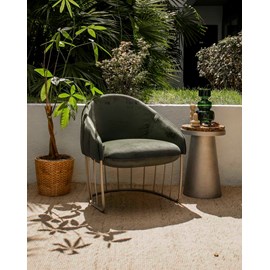 Fauteuil lounge en velours n°1199