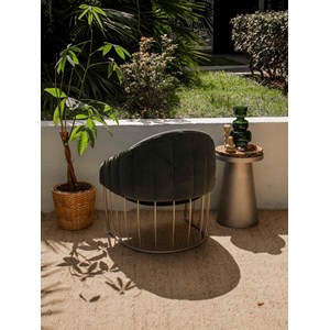 Fauteuil lounge en velours n°1199