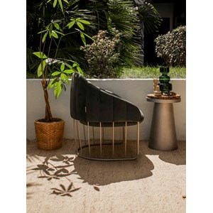 Fauteuil lounge en velours n°1199