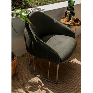 Fauteuil lounge en velours n°1199