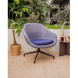Fauteuil en feutrine bleu n°1205