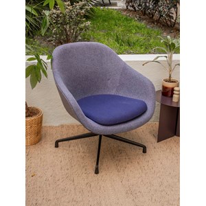 Fauteuil en feutrine bleu n°1205