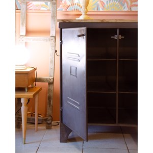 Buffet en métal et bois n°579