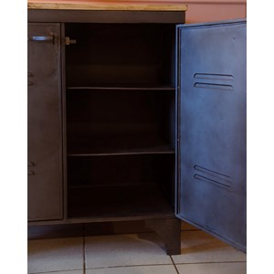 Buffet en métal et bois n°579