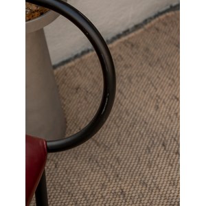 Fauteuil en cuir bordeaux n°1204