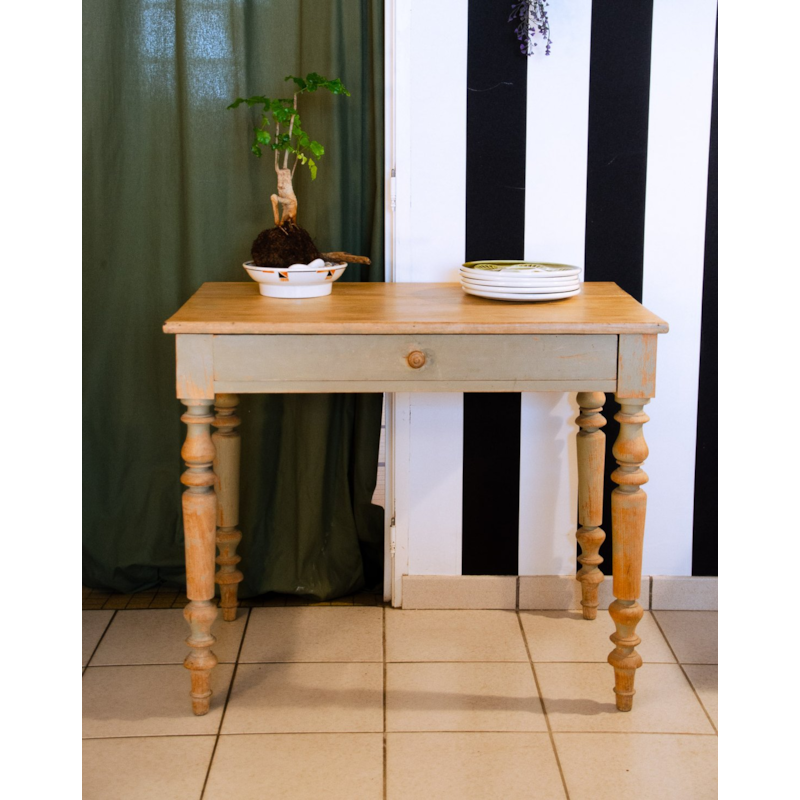 Urbn-Living Petit Bureau En Bois Avec 1 Tiroir - Meuble Compact Pour Maison Et Bureau