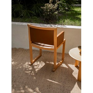 Fauteuil musa en cuir camel n°1194