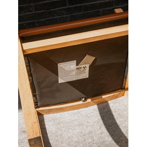 Fauteuil musa en cuir camel n°1194