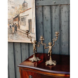 Duo de chandeliers en bronze n°101