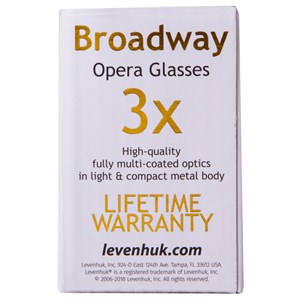 Levenhuk jumelles de théâtre broadway 325b avec chaîne amovible, rouge