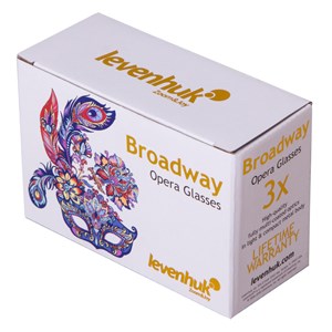 Levenhuk jumelles de théâtre broadway 325b avec chaîne amovible, argent