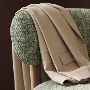 Fauteuil tissu vert