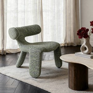 Fauteuil tissu vert