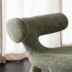 Fauteuil tissu vert