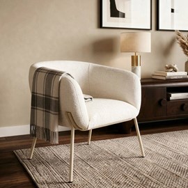 Fauteuil et tissu pieds métal