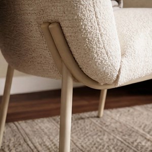 Fauteuil et tissu pieds métal