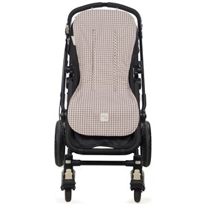 Assise pour poussette praliné vichy moka