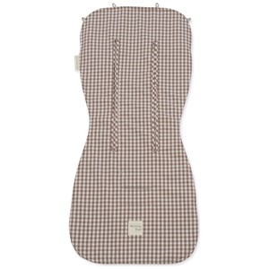 Assise pour poussette praliné vichy moka