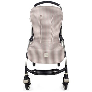 Assise pour poussette praliné vichy moka